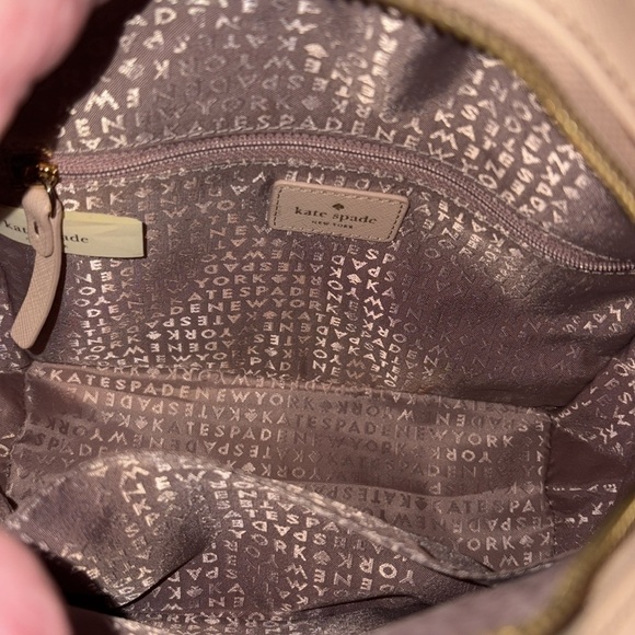 Kate Spade  jalapeño cactus appliqué backpack  Saffiano Leather beige red purple main image 2